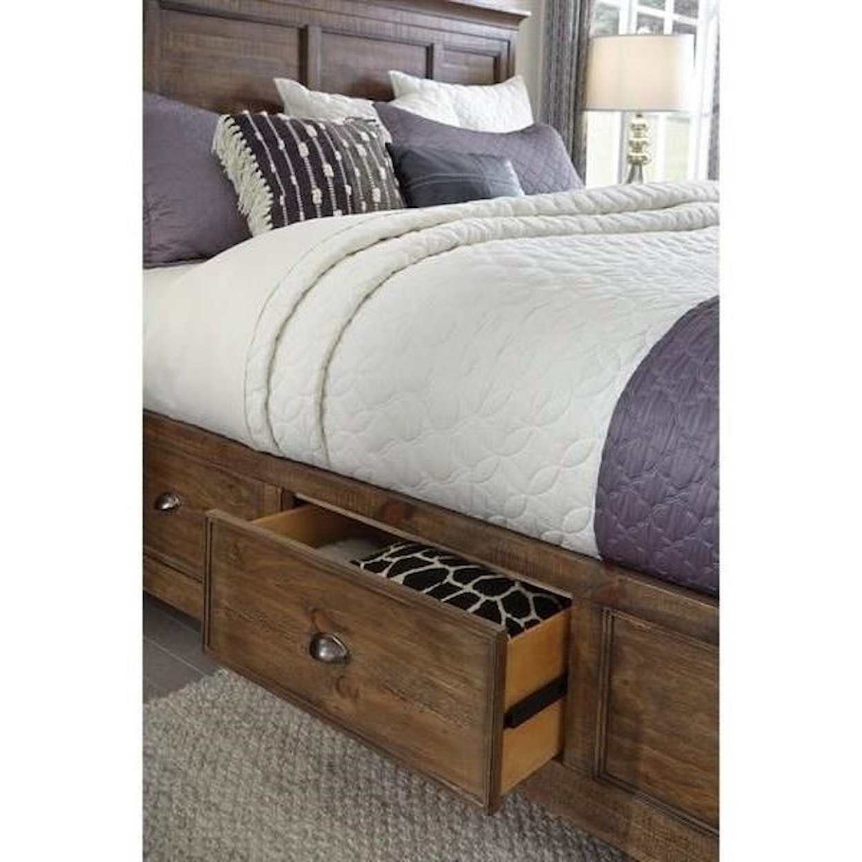 Magnussen Home Bay Creek Bedroom Queen Bed with Storage Rails