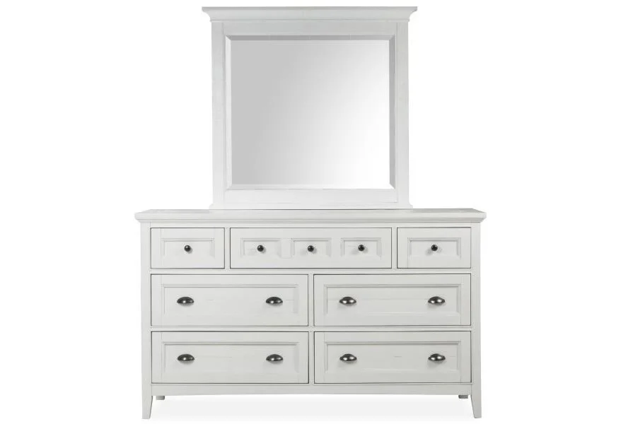 Heron Cove Bedroom Dresser and Mirror Set by Magnussen Home at Stoney Creek Furniture 