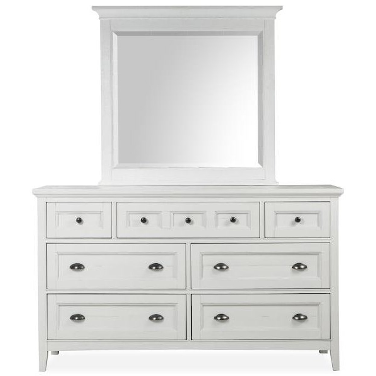 Magnussen Home Heron Cove Bedroom Dresser and Mirror Set