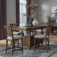 5-Piece Counter Height Dining Set with Storage