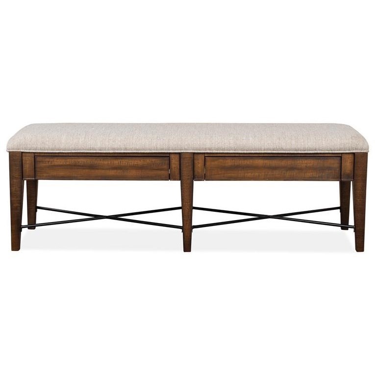 Magnussen Home Bay Creek Dining Storage Dining Bench with ...