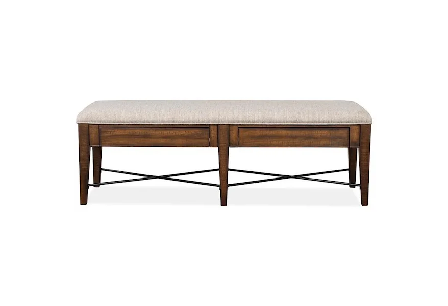 Bay Creek Dining Bench w/Upholstered Seat by Magnussen Home at Z & R Furniture