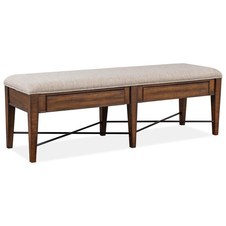 Magnussen Home Bay Creek Dining Storage Dining Bench with ...
