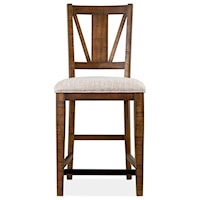 Counter Stool with Upholstered Seat