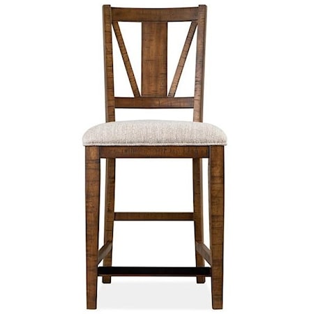 Counter Chair w/ Upholstered Seat