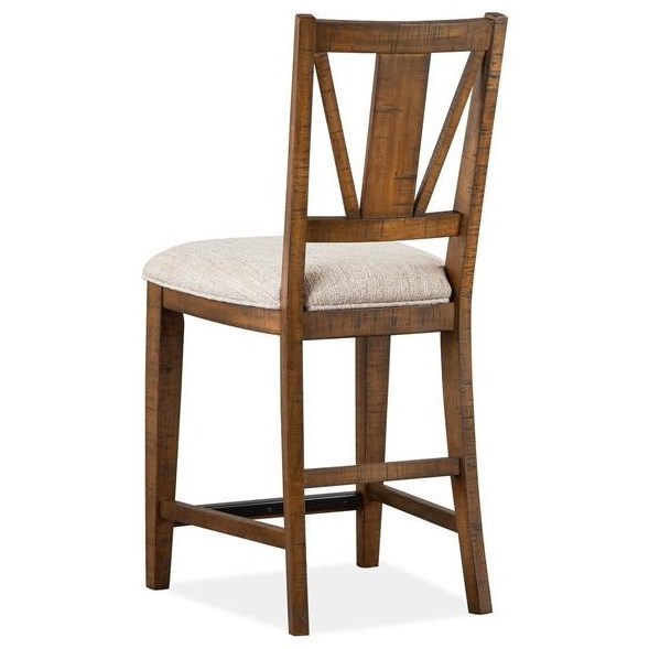 Sharon Bay Creek Counter Chair w/ Upholstered Seat