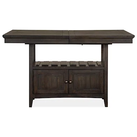 Counter Table with Storage and Table Leaf