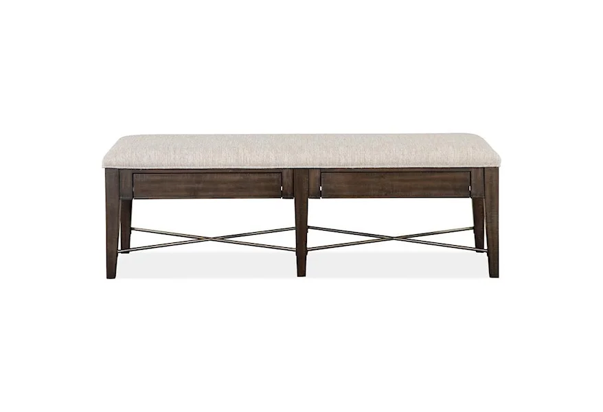 Westley Falls Dining Bench w/Upholstered Seat by Magnussen Home at Reeds Furniture