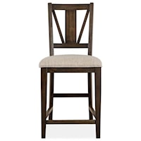 Counter Stool with Upholstered Seat