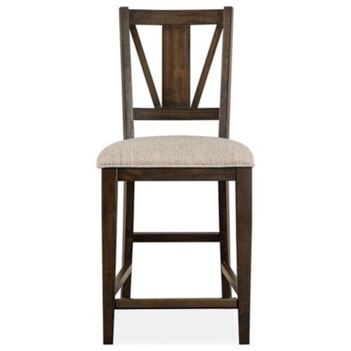 Counter Stool with Upholstered Seat
