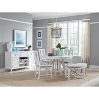 Traditional White Casual Dining Room Set