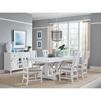 Traditional White Formal Dining Room Set