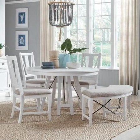 5-Piece Dining Set with Bench