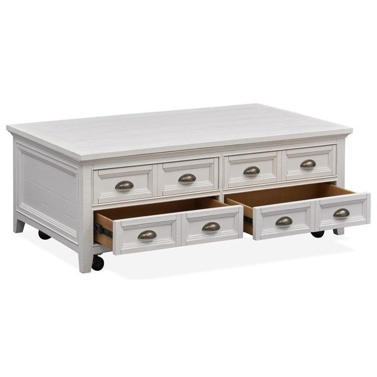Lift Top Storage Cocktail Table w/ Casters