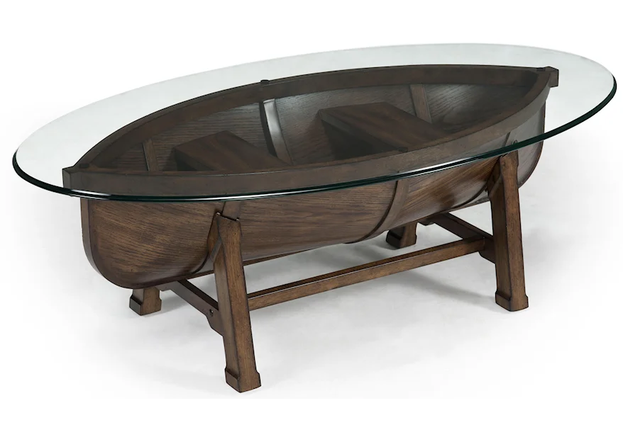 Beaufort Occasional Tables Oval Cocktail Table by Magnussen Home at Z & R Furniture
