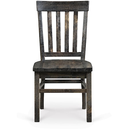 Transitional Weathered Gray Dining Side Chair