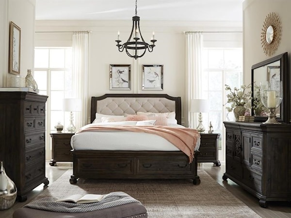 California King Storage Bedroom Group