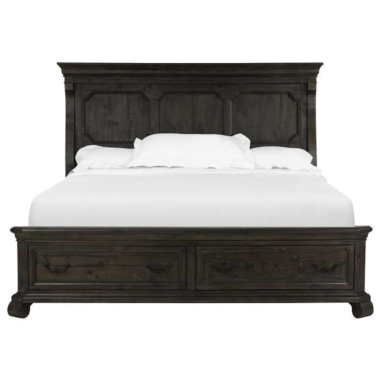 Magnussen Home Bellamy Bedroom King Panel Storage Bed