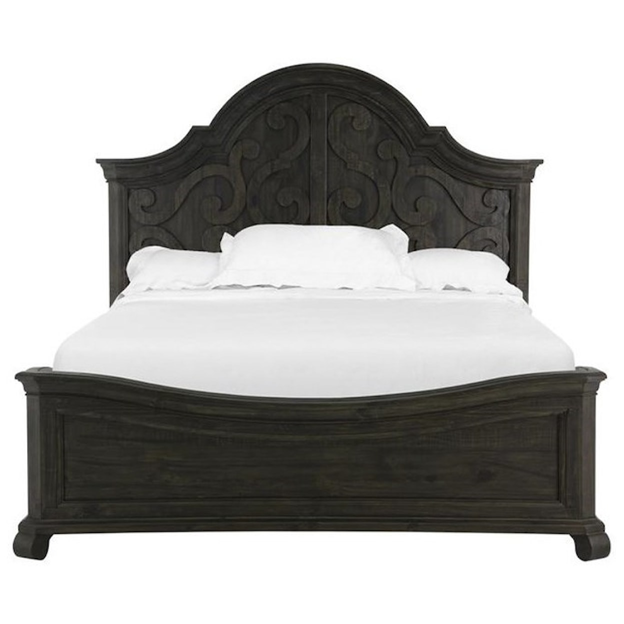 Magnussen Home Furniture Monterrey King Shaped Panel Bed
