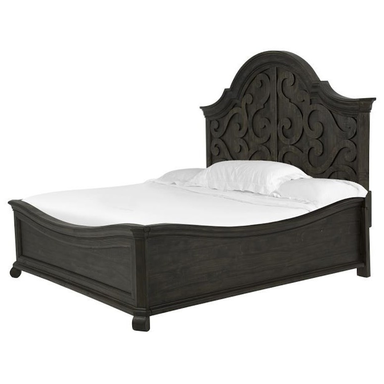 Magnussen Home Furniture Monterrey King Shaped Panel Bed