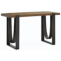 Rustic Rectangular Sofa Table of Solid Wood