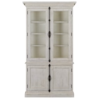 Farmhouse Dining Cabinet with Touch Lighting