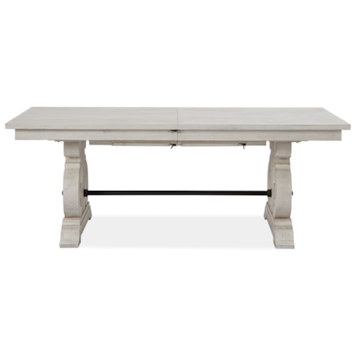Rectangular Farmhouse Dining Table with Butterfly Leaves