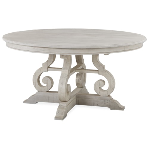 60" Round Farmhouse Dining Table