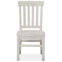 Farmhouse Dining Side Chair with Slat Back (Set of 2)