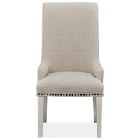 Farmhouse Upholstered Arm Chair