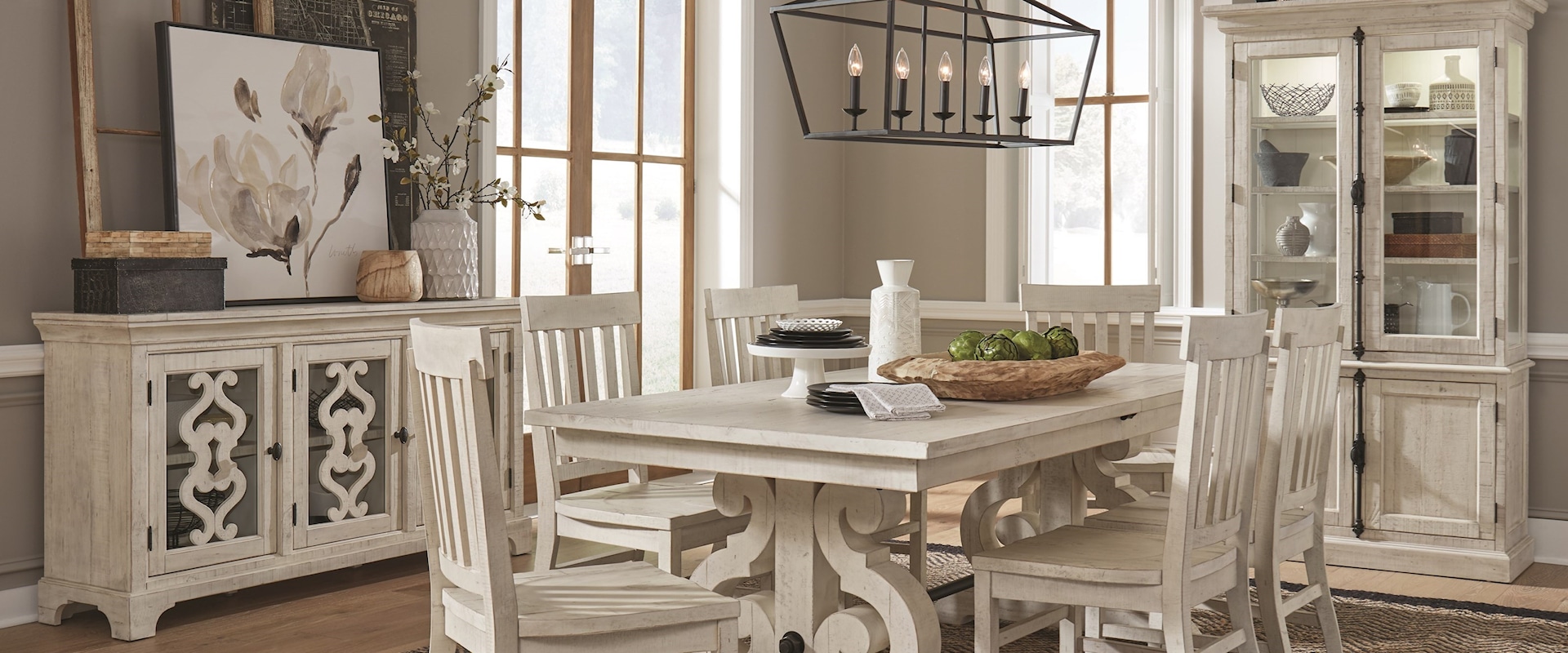 9-Piece Farmhouse Dining Room Group