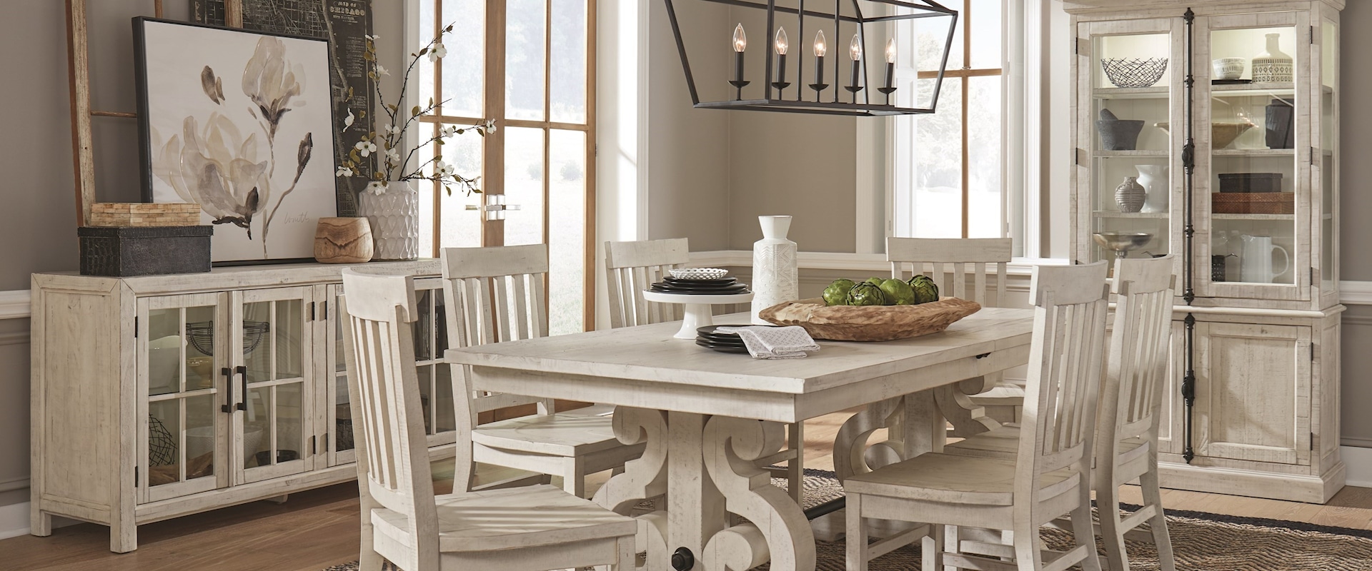 9-Piece Farmhouse Dining Room Group