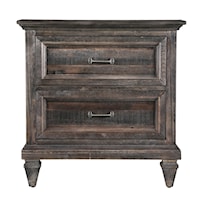Transitional 2-Drawer Night Stand with Touch Lighting
