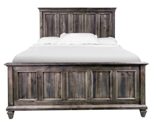 Transitional King Panel Bed