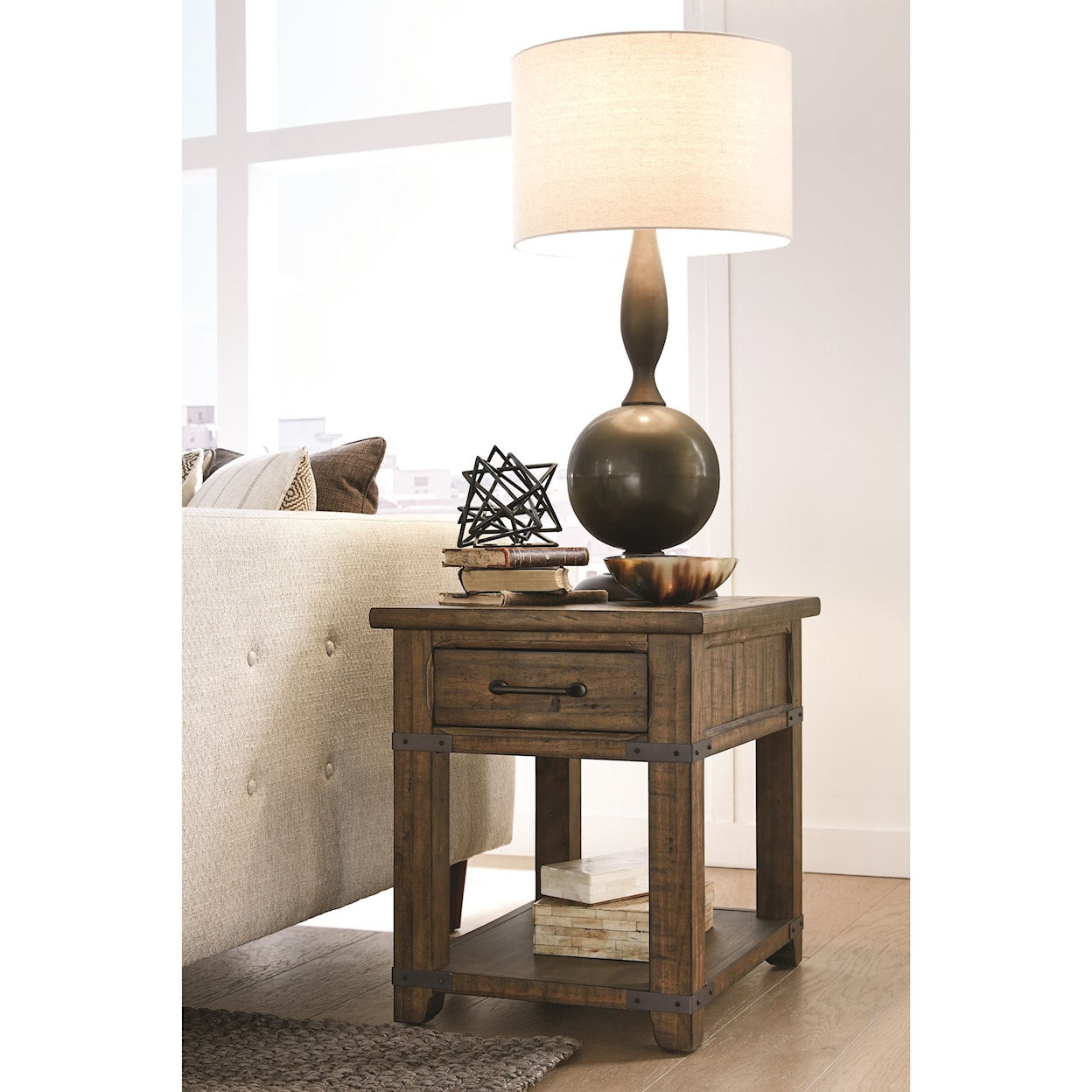 Magnussen Home Chesterfield Occasional Tables End Table