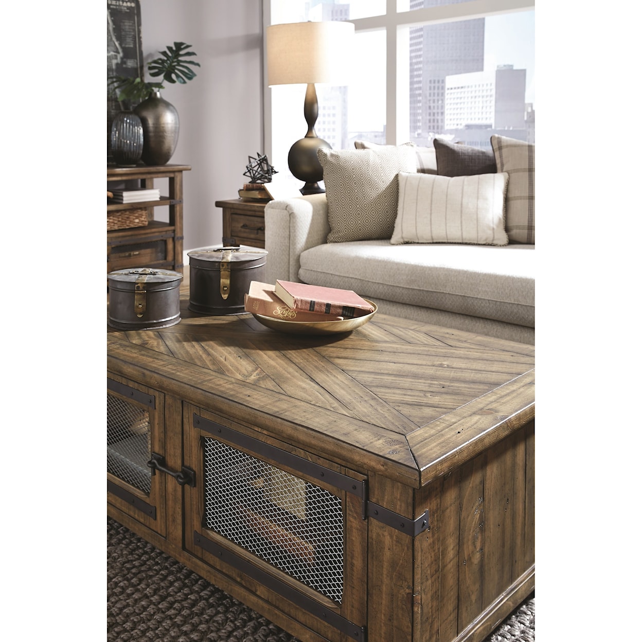 Magnussen Home Chesterfield Occasional Tables Cocktail Table