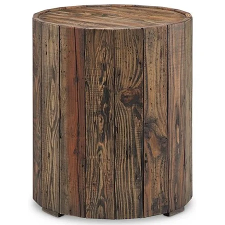 Rustic Round End Table