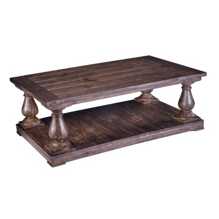 Rectangular Column Cocktail Table