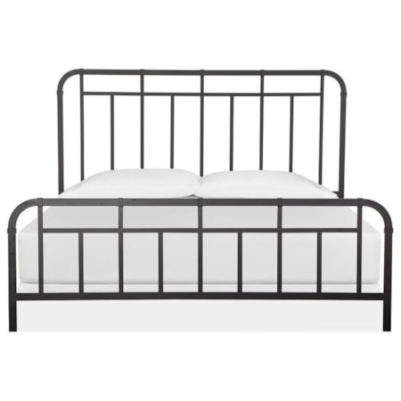 California King Metal Panel Bed