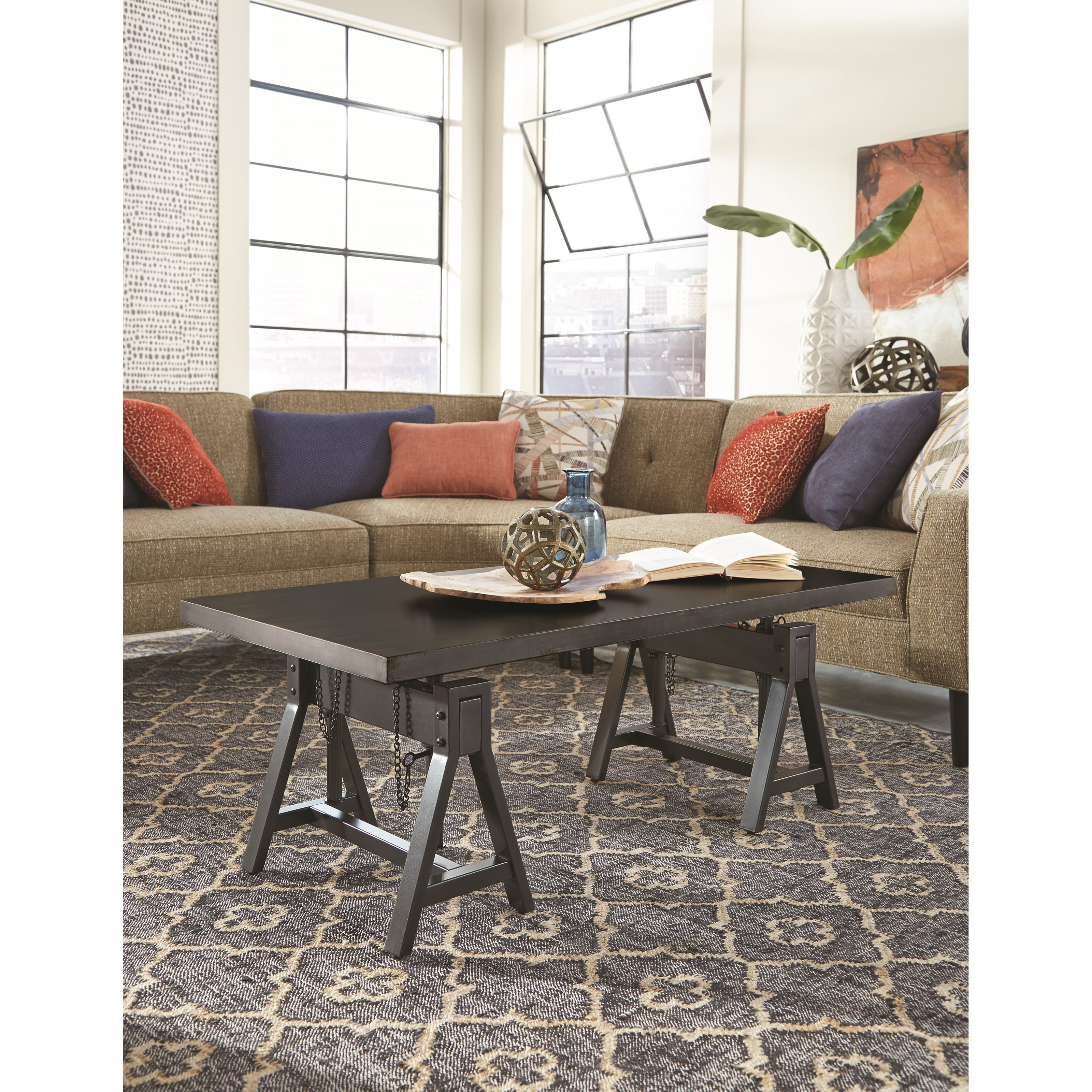 Magnussen Home Hartley T498943 Industrial Cocktail Table with