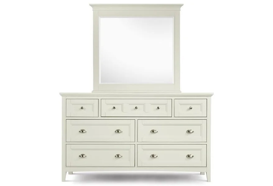 Kentwood Bedroom Double Dresser and Landscape Mirror Set by Magnussen Home at Johnny Janosik