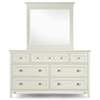 Magnussen Home Kentwood Bedroom Double Dresser and Landscape Mirror Set