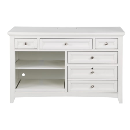 Credenza with File Storage and Power Strip