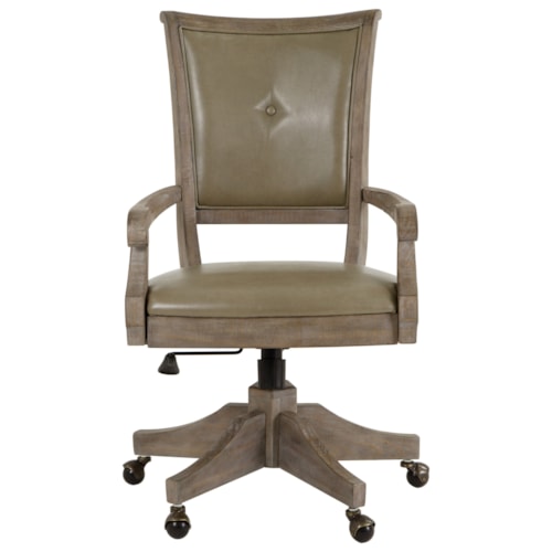 Rustic Upholstered Swivel Chair