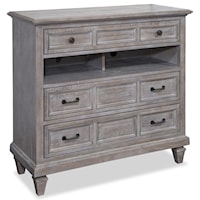 Rustic Media Chest with Three Drawers