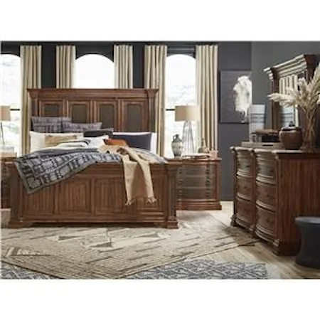 Dresser, Mirror and Complete 3 Pc Queen Bed