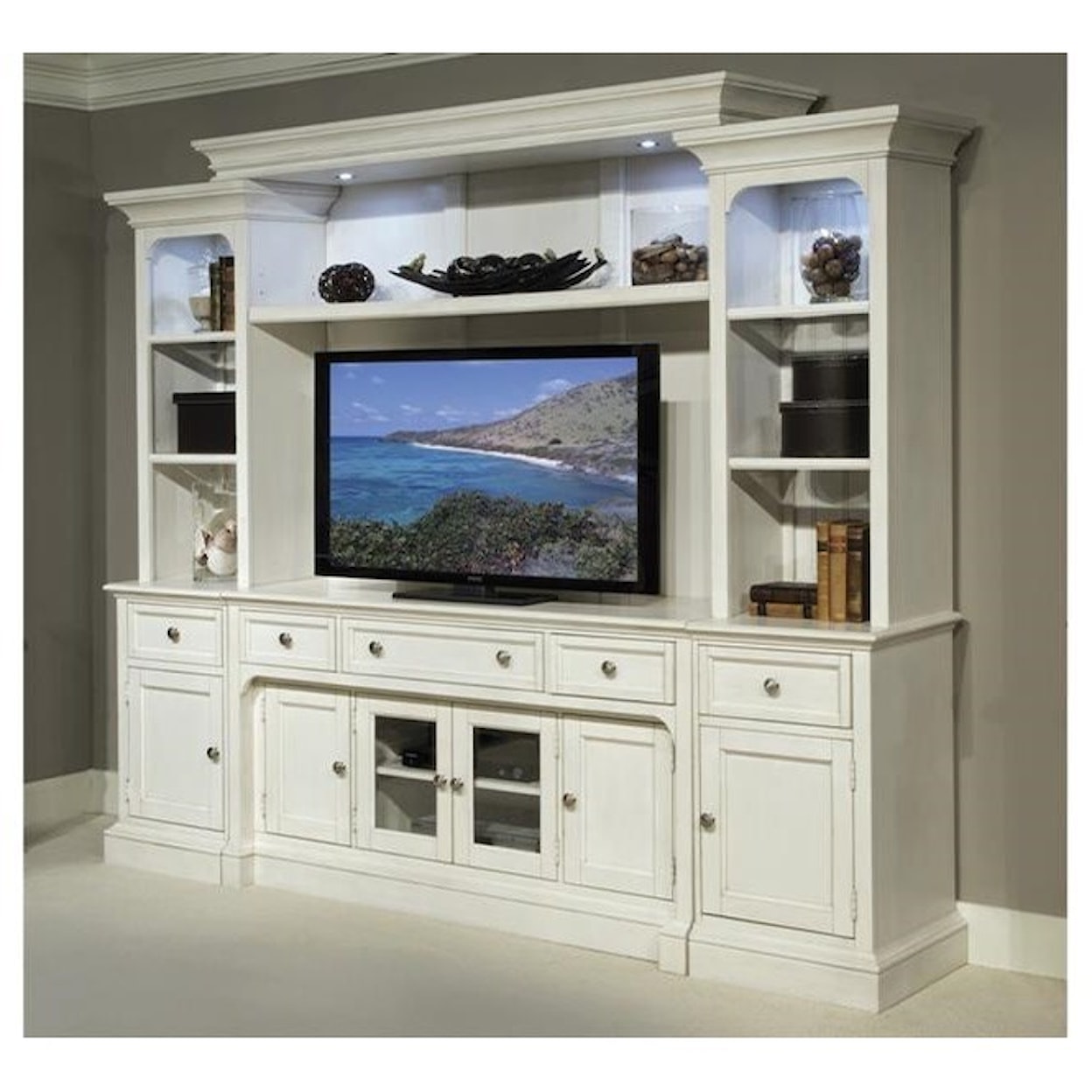 Magnussen Home Laurel Garden Entertainment Wall Unit