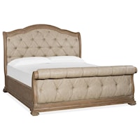 Traditional Queen Upholstered Sleigh Bed