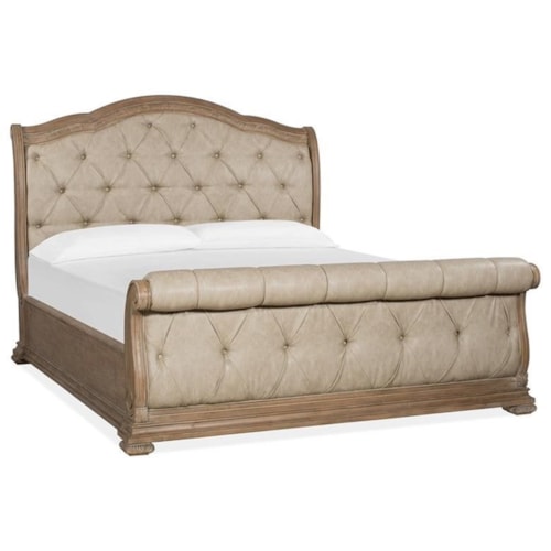 Traditional Queen Upholstered Sleigh Bed
