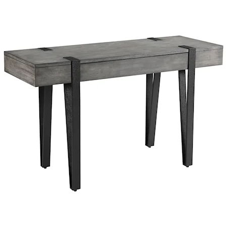 Industrial Sofa Table with Hairpin Legs and Drawer